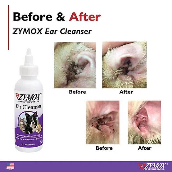 Zymox Cruelty-Free Pet Ear Cleanser for Dogs and Cats, 4 oz.